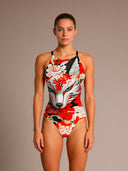 Women's training one-piece swimsuit IBIZA 172I - Kitsune
