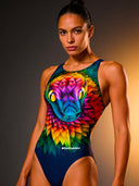 Women's Training One-Piece Swimsuit PINUP 545PF - Samba