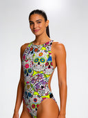 Women's Training One-Piece Swimsuit PINUP 250PF - Mexico Skulls