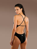 Women's Beach One-Piece Swimsuit Alte - Total Black