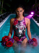 Women's training one-piece swimsuit PINUP 505P - Tigrosa