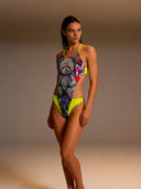 Women's one-piece swimsuit Dega L025DF - Psycho