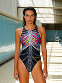 Women's Training One-Piece Swimsuit PINUP 550PF - X-ray