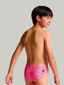 Kids' training swim brief H2OTTO 446HF - Striped ducks