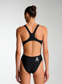 Women's Training One-Piece Swimsuit PINUP 237P - Total Black