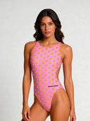 Women's training one-piece swimsuit PINUP 557PF - Banana