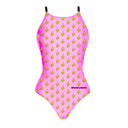 Women's training one-piece swimsuit IBIZA 246IF - Banana
