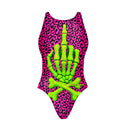 Costume intero bambina da allenamento Pinup 487P - Maculato