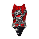 Costume intero bambina da allenamento Pinup 492P - Tribale