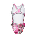 Costume intero bambina da allenamento Pinup 489P - Teschio Rosa