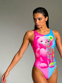 Costume intero donna da allenamento Pinup 537PF - Pinkbone