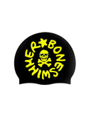 Cuffia silicone - Nero Logo Giallo Grande