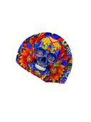 Eco fabric swim cap - L083CF Blue Skull