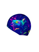 Eco fabric swim cap - L082CF Shark Wave