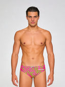 Men's training swim brief H2OTTO 448HF - Acid stripes