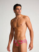 Men's training swim brief H2OTTO 448HF - Acid stripes