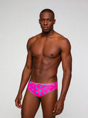 Men's training swim briefs H2OTTO 440HF - Fuchsia blue star