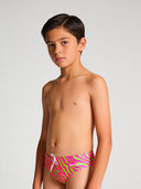 Kids' training swim brief H2OTTO 448HF - Acid stripes