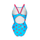 Women's training one-piece swimsuit IBIZA 252IF - Raspberries