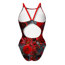 Costume intero donna da allenamento Ibiza 220I - Teschio Cremisi