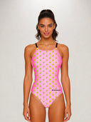 Women's training one-piece swimsuit IBIZA 246IF - Banana
