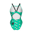 Women's training one-piece swimsuit IBIZA 248IF - Black sheep