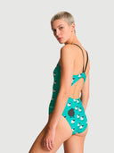 Women's training one-piece swimsuit IBIZA 248IF - Black sheep