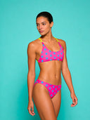 Women's training bikini MAUI 184MF - Fuchsia blue star