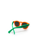 Round sunglasses - Fluorescent Orange + Tiffany