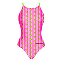 Women's training one-piece swimsuit IBIZA 251IF - Striped ducks