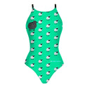Women's training one-piece swimsuit IBIZA 248IF - Black sheep