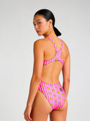 Women's training one-piece swimsuit PINUP 562PF - Striped ducks