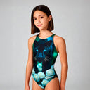 Costume intero bambina da allenamento Pinup 524P - Pantera