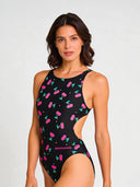 Women's training one-piece swimsuit PINUP 561PF - Cherries