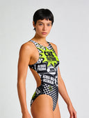 Women's training one-piece swimsuit PINUP 566P - What a nuisance