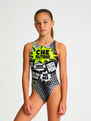 Girls' training one-piece swimsuit PINUP 566P - What a nuisance