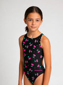Girls' training one-piece swimsuit PINUP 561PF - Cherries