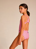 Girls' training one-piece swimsuit PINUP 557PF - Banana
