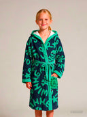 Accappatoio bimbo - 30ACF Blu logo menta