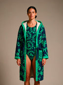 Accappatoio - 30ACF Blu logo menta