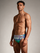 Slip da nuoto uomo da allenamento H2OTTO 401H - Back: vista frontale indossato