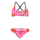 Bikini donna da allenamento Maui 163MF - Vichy Ciliegie