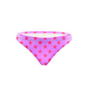 Slip bikini donna da mare Papeete L020PAF - Lilla Stelle Rosso Fluo