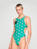 Women's training one-piece swimsuit PINUP 559PF - Black sheep